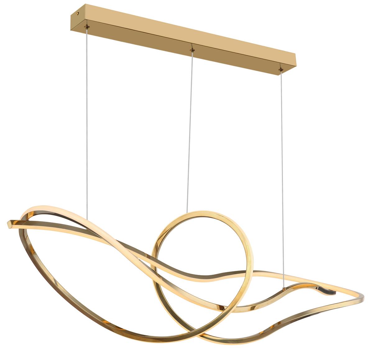 LED-HÄNGELEUCHTE 67340G IDUNA - Chromfarben/Weiss, Design, Kunststoff/Metall (110/33/120cm) - Globo