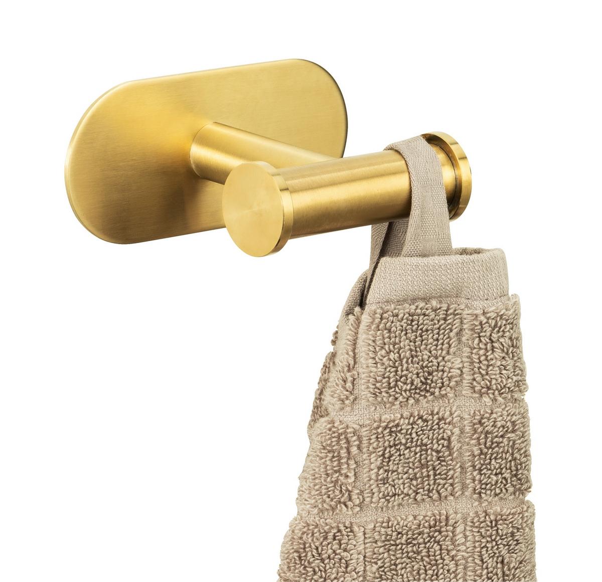 Doppelhaken in Goldfarben - Goldfarben, Lifestyle, Metall (10/4,5/6,5cm) - Mömax