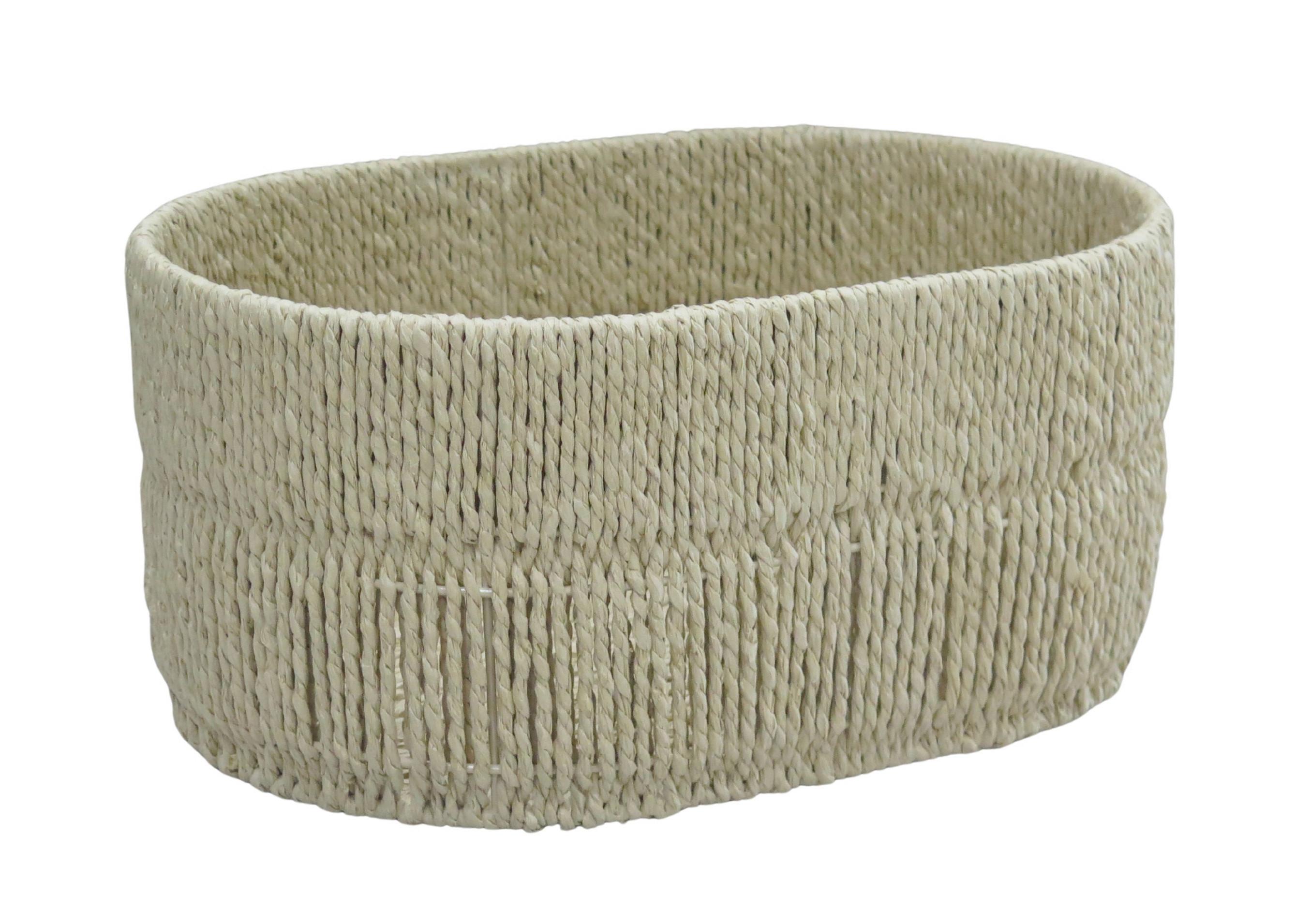 Coș Casei Oval L - culoare natur, Konventionell, hârtie/metal (39/18/27cm) - Mömax