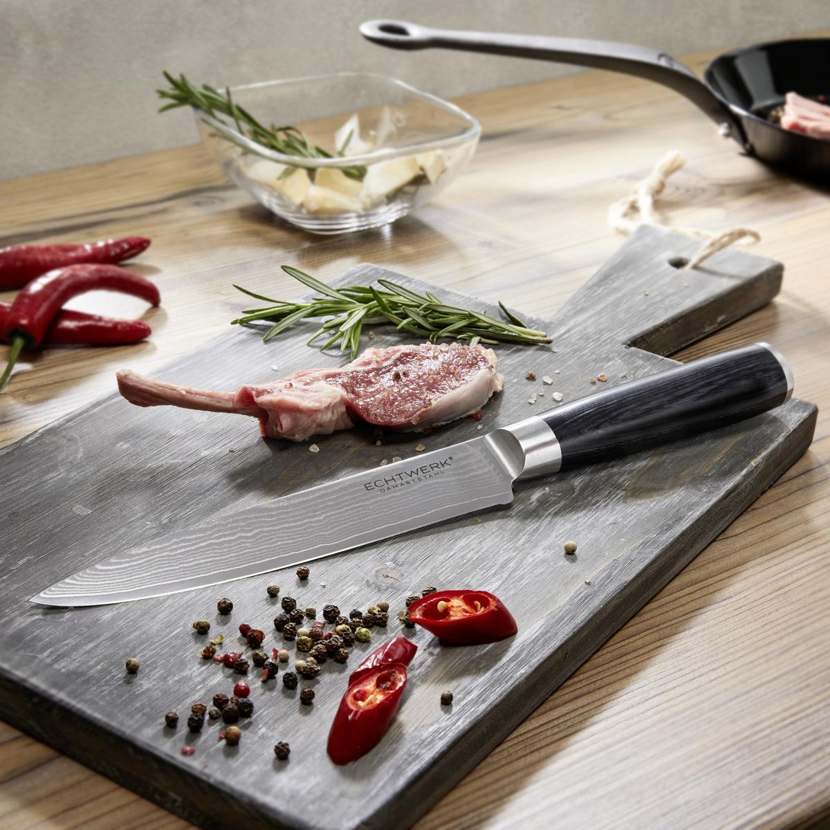 Nož Za Meso Damaszener - barve nerjavečega jekla, Moderno, kovina (30,9cm) - Echtwerk