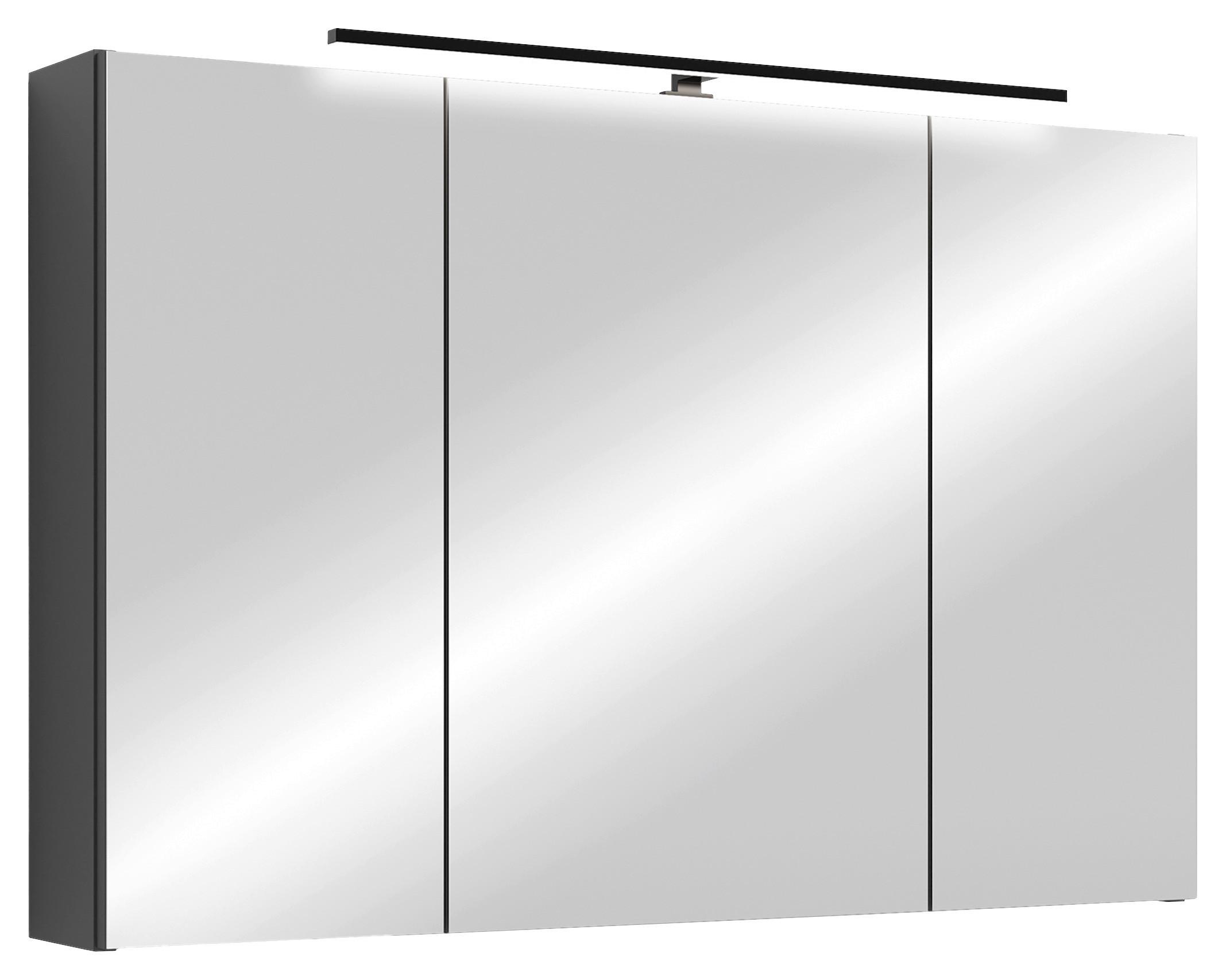 Spiegelschrank Spree Anthrazit - MODERN, Glas/Holzwerkstoff (90/60/20cm) - MID.YOU