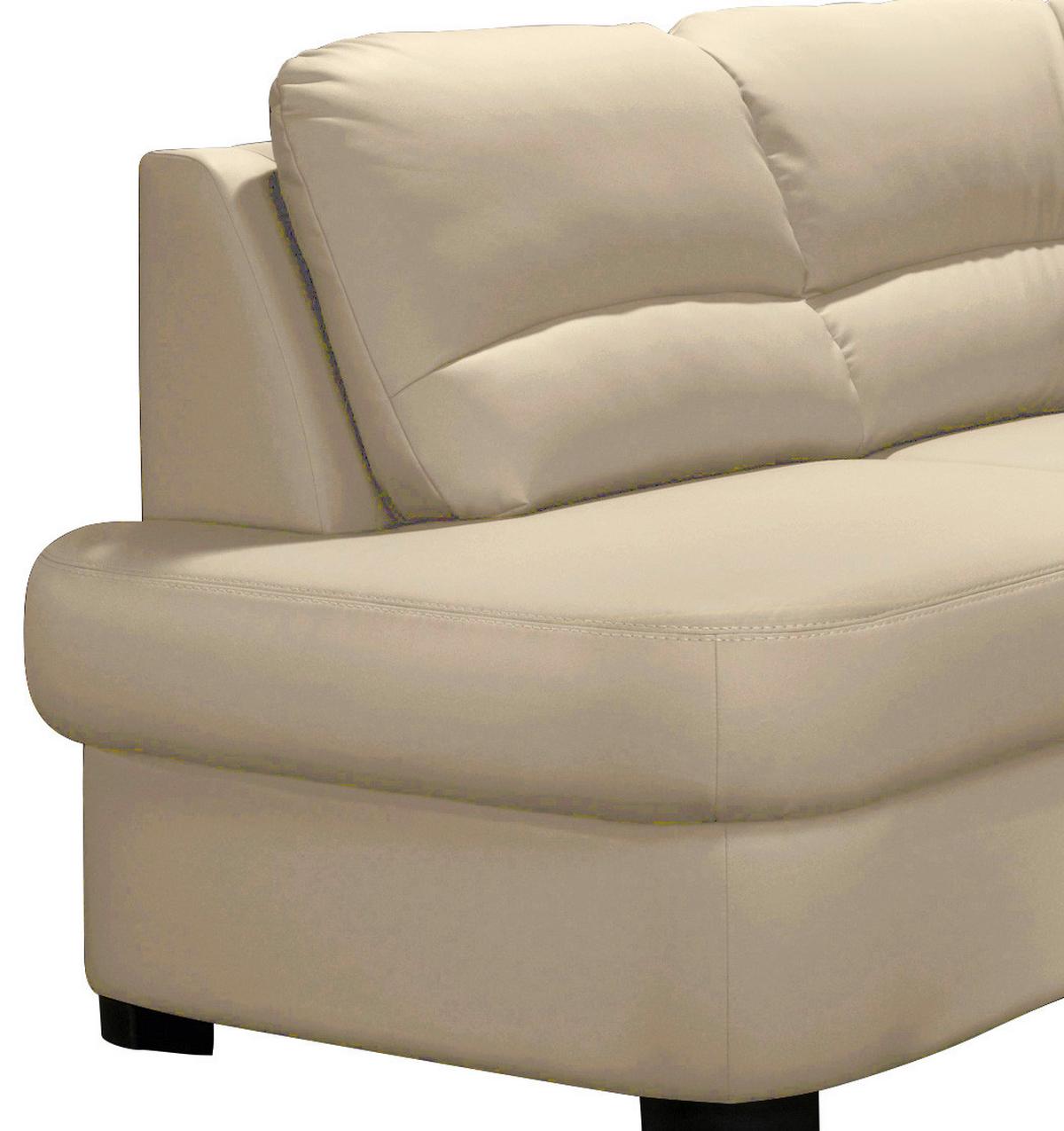 Wohnlandschaft Danilo in Beige - Beige/Schwarz, KONVENTIONELL, Kunststoff/Textil (240/45/165cm) - MID.YOU