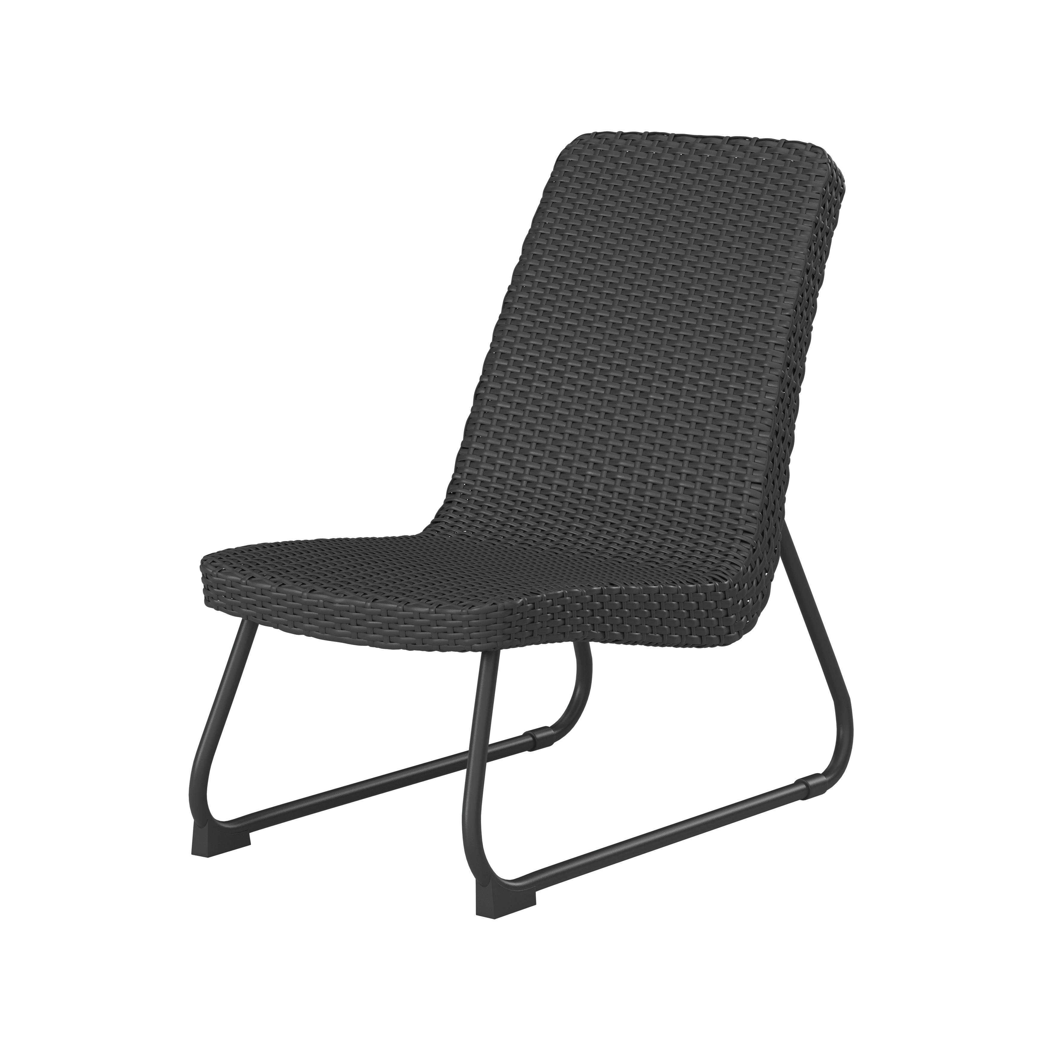 BALKONGMÖBLER SET AUGUSTINA - mörkgrå, Modern, metall/plast - Bessagi Garden