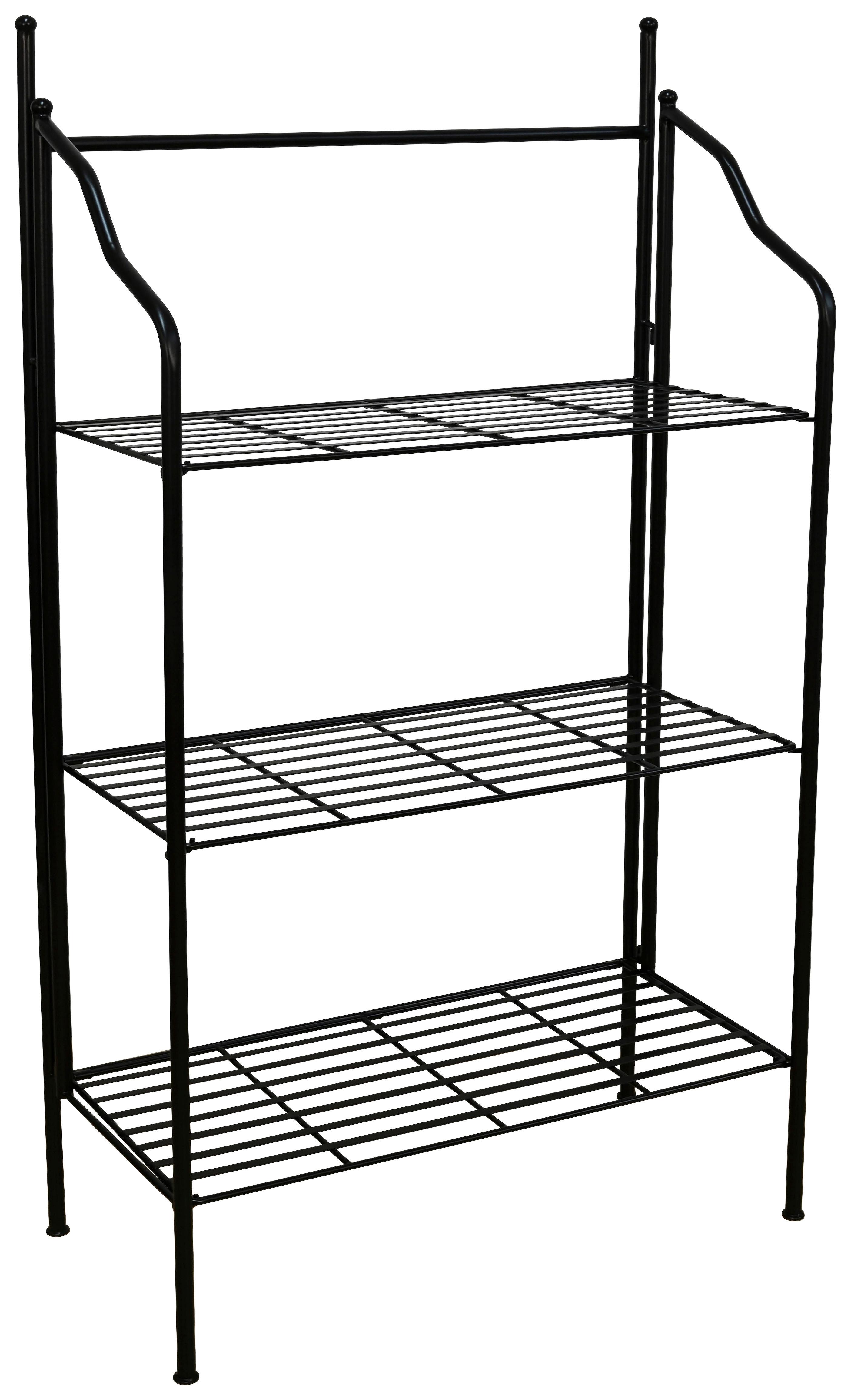 Regal Nadim, Črna - črna, Trend, kovina (55/26/110cm)