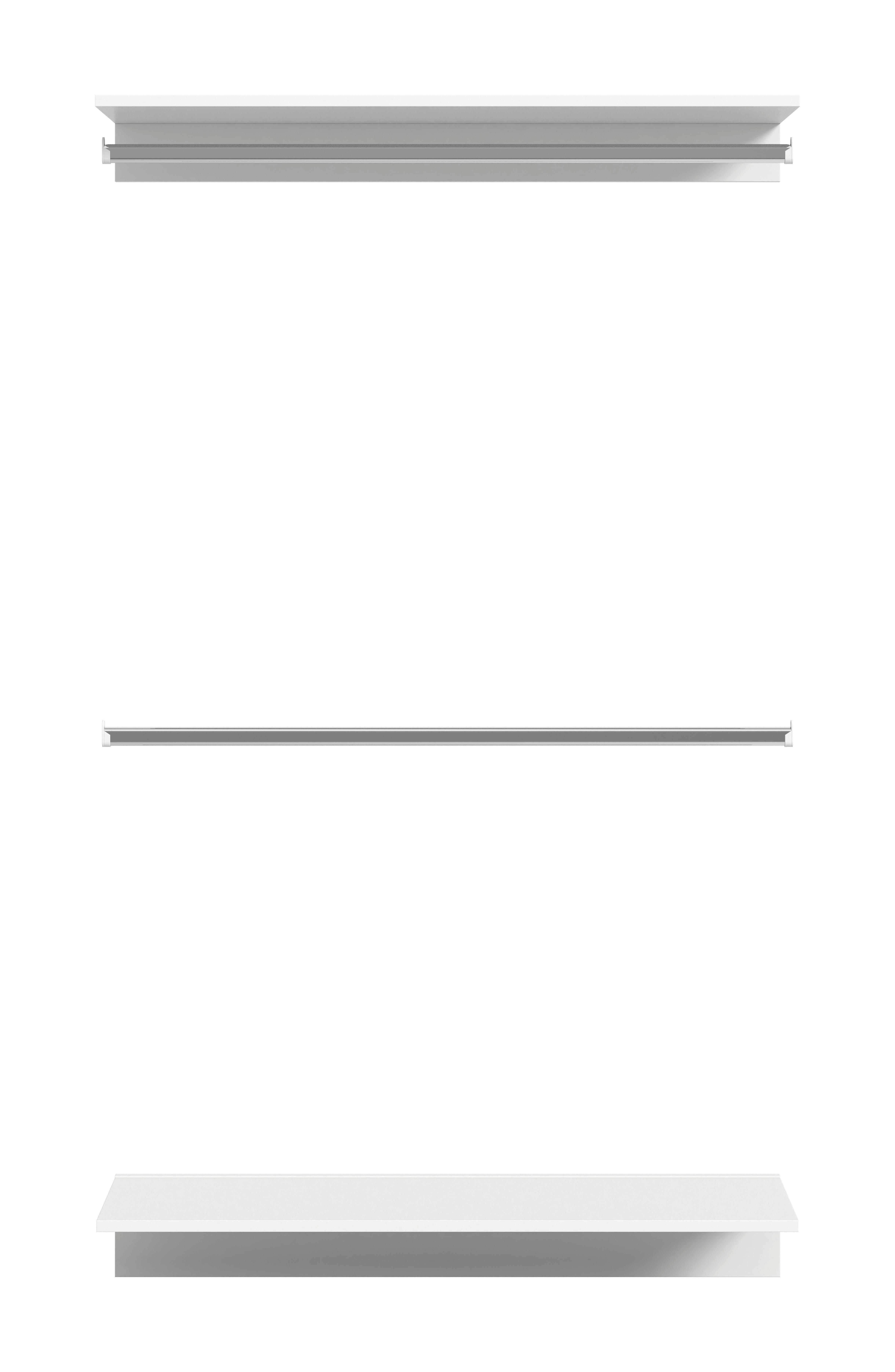 GARDEROBE PROJEKT X - Weiss Hochglanz/Weiss, Design, Holzwerkstoff (110/193/34cm) - Livetastic