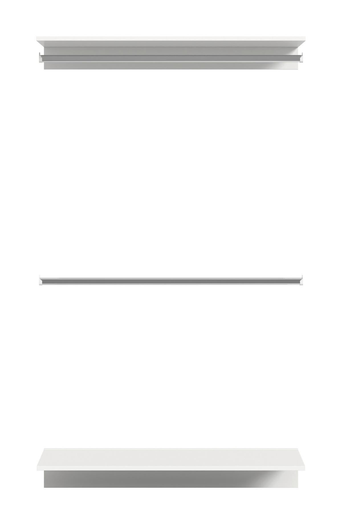 GARDEROBE PROJEKT X - Weiss Hochglanz/Weiss, Design, Holzwerkstoff (110/193/34cm) - Livetastic