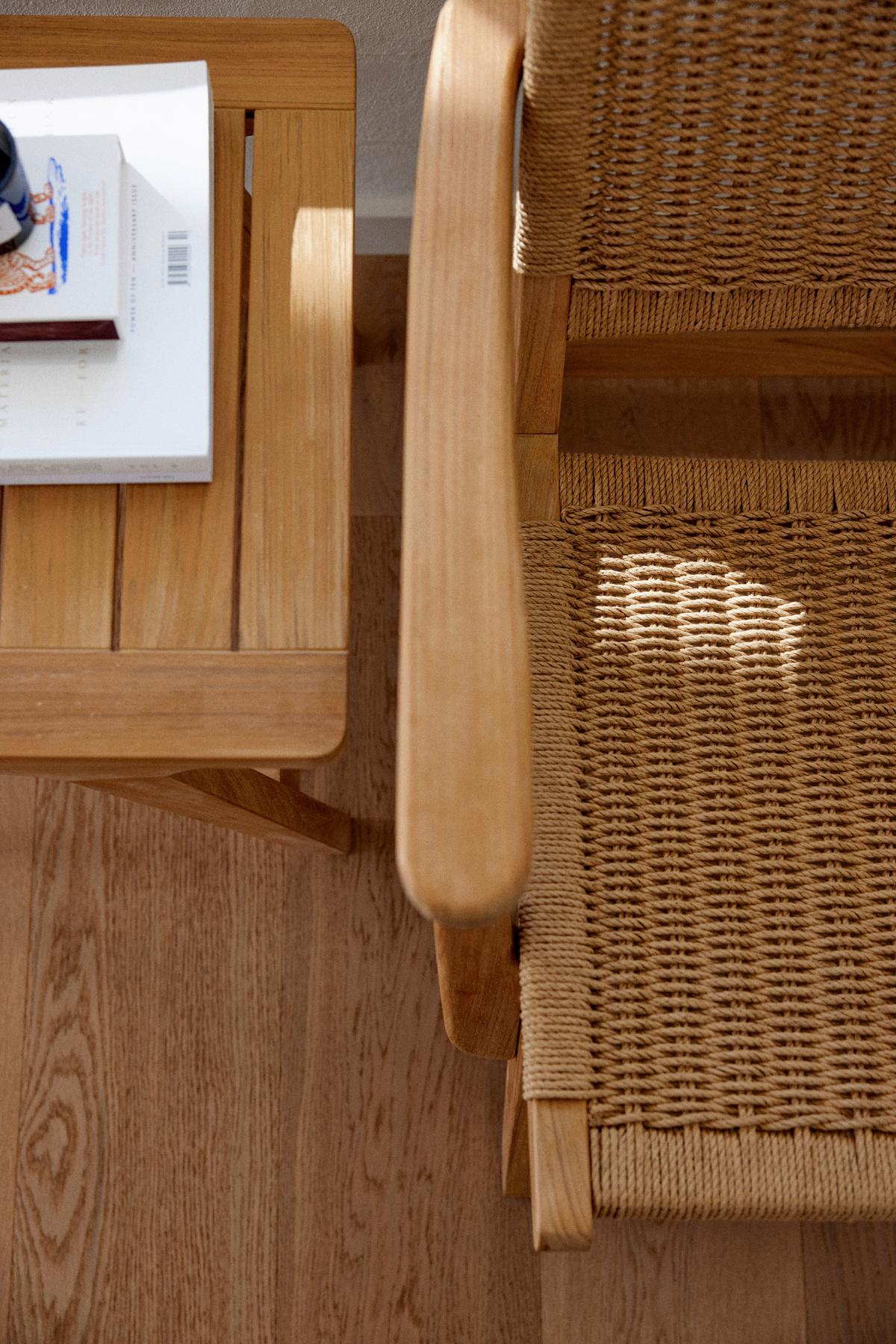 Loungesessel Eya Teak Indoor - Hellbraun/Teakfarben, Natur, Holz/Papier (68/71/72cm) - Gardenson