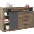 Comodă Bellevue - culoare lemn stejar/negru, Lifestyle, plastic/compozit lemnos (162/108/42cm) Comodă Bellevue - culoare lemn stejar/negru, Lifestyle, plastic/compozit lemnos (162/108/42cm)