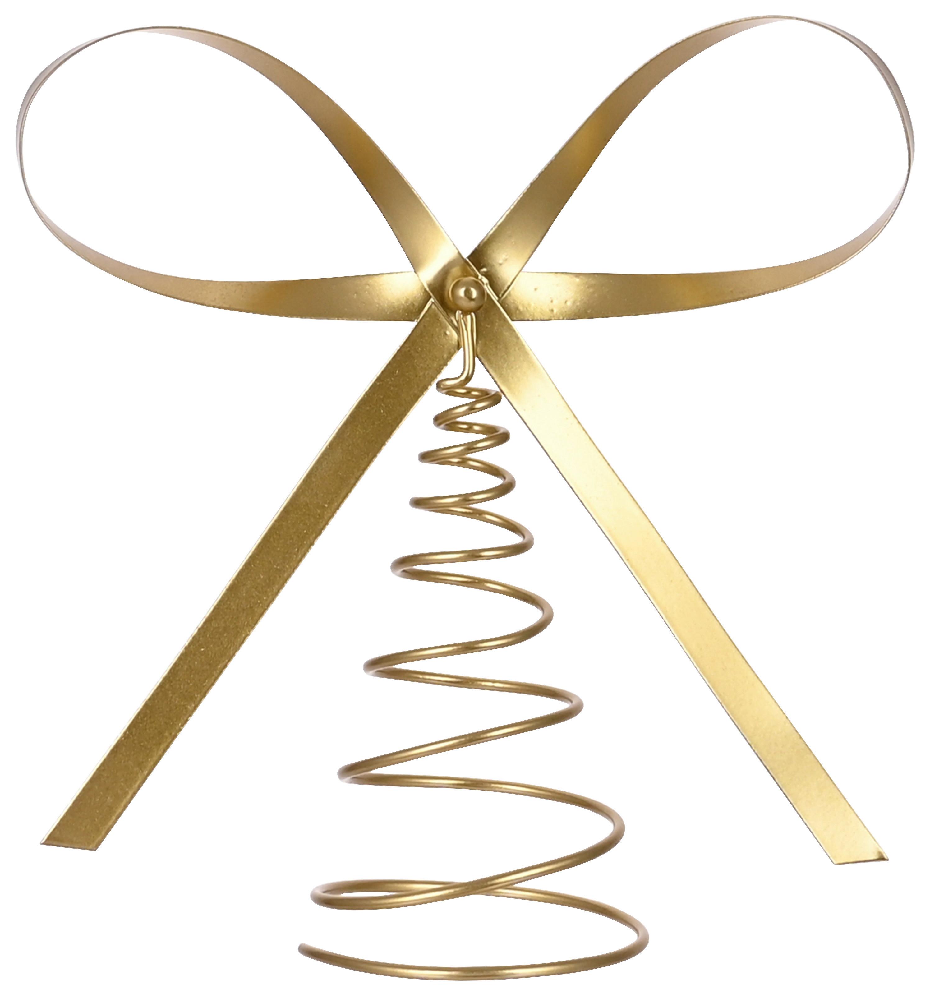 Christbaumspitze Cindy Goldfarben - Goldfarben, ROMANTIK / LANDHAUS, Metall (20/20/7,5cm) - Mömax