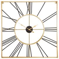 ZEGAR ŚCIENNY 8M0016 - czarny/kolor złoty, Basics, metal (71/71cm) - Ambia Home