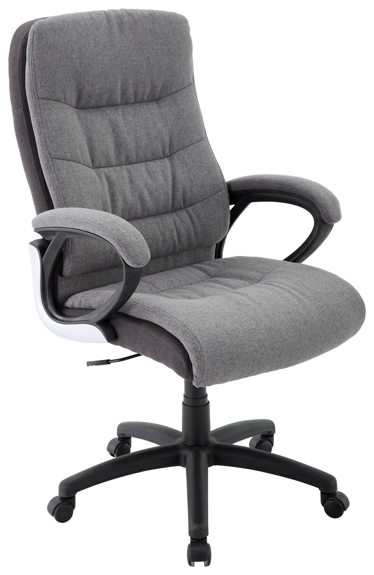 Uredska Stolica Claudia - siva/svijetlo siva, Moderno, tekstil/plastika (67/112-122/65cm) - Modern Living