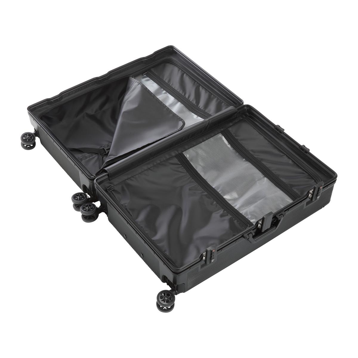 Reisekoffer Miami L Schwarz - Schwarz, MODERN, Kunststoff/Textil (51/31/78cm) - Mömax