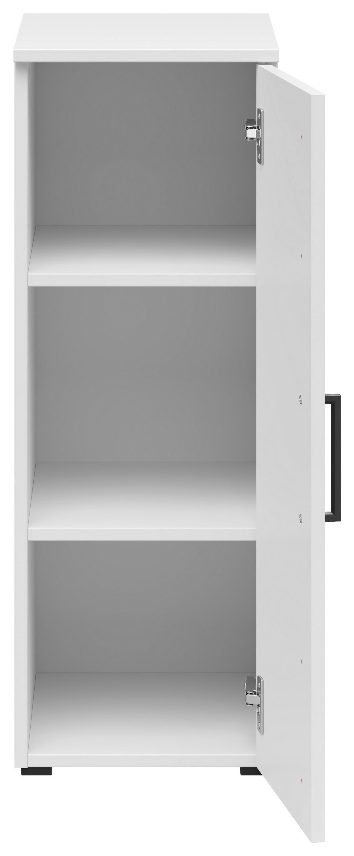 Schrank Multistauraum Weiß - Schwarz/Weiß, MODERN, Holzwerkstoff/Kunststoff (30/83/40cm) - Mömax