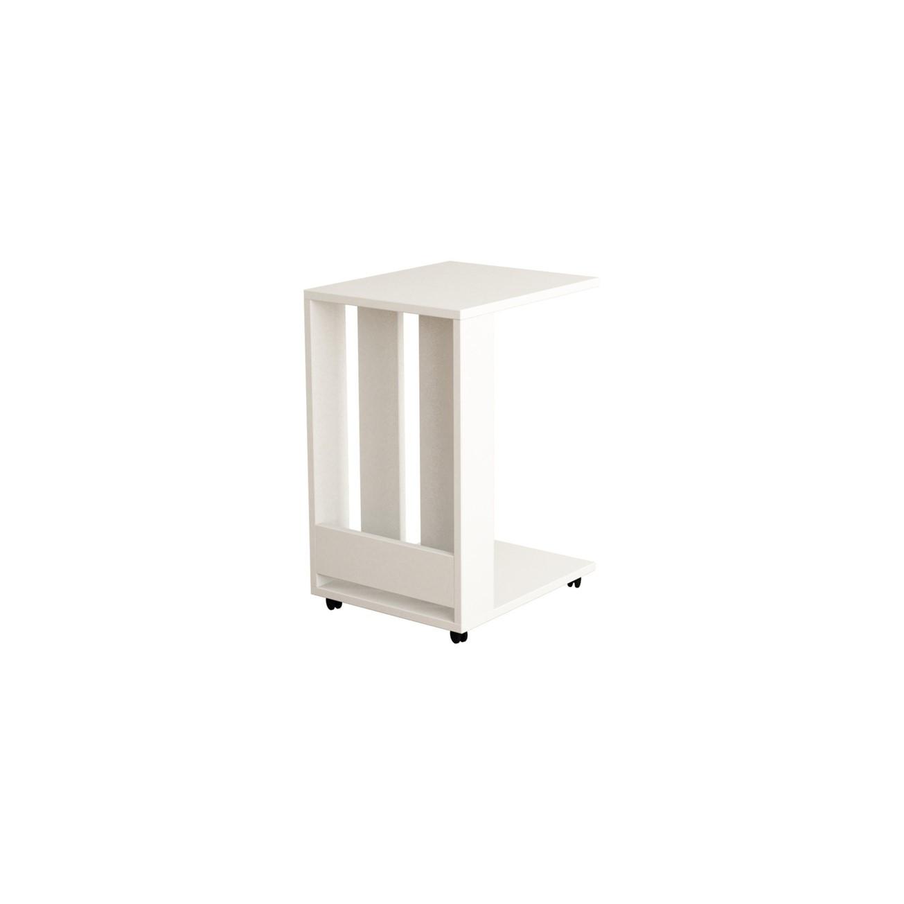 BEISTELLTISCH EDI BEISTELLTISCH - Weiss, Design, Holzwerkstoff/Kunststoff (37/45/60cm) - Livetastic