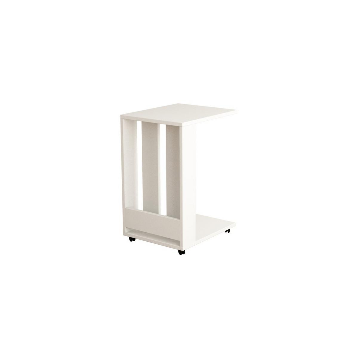 BEISTELLTISCH EDI BEISTELLTISCH - Weiss, Design, Holzwerkstoff/Kunststoff (37/45/60cm) - Livetastic