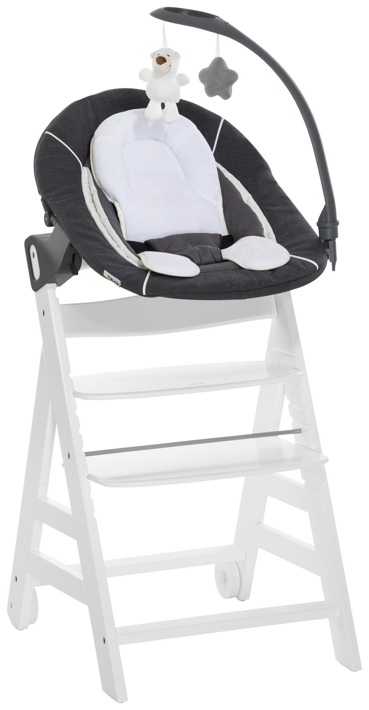 WYSOKIE KRZESŁO 663240 BETA+BOUNCER - biały/szary, Basics, drewno (58/48/83cm) - Hauck