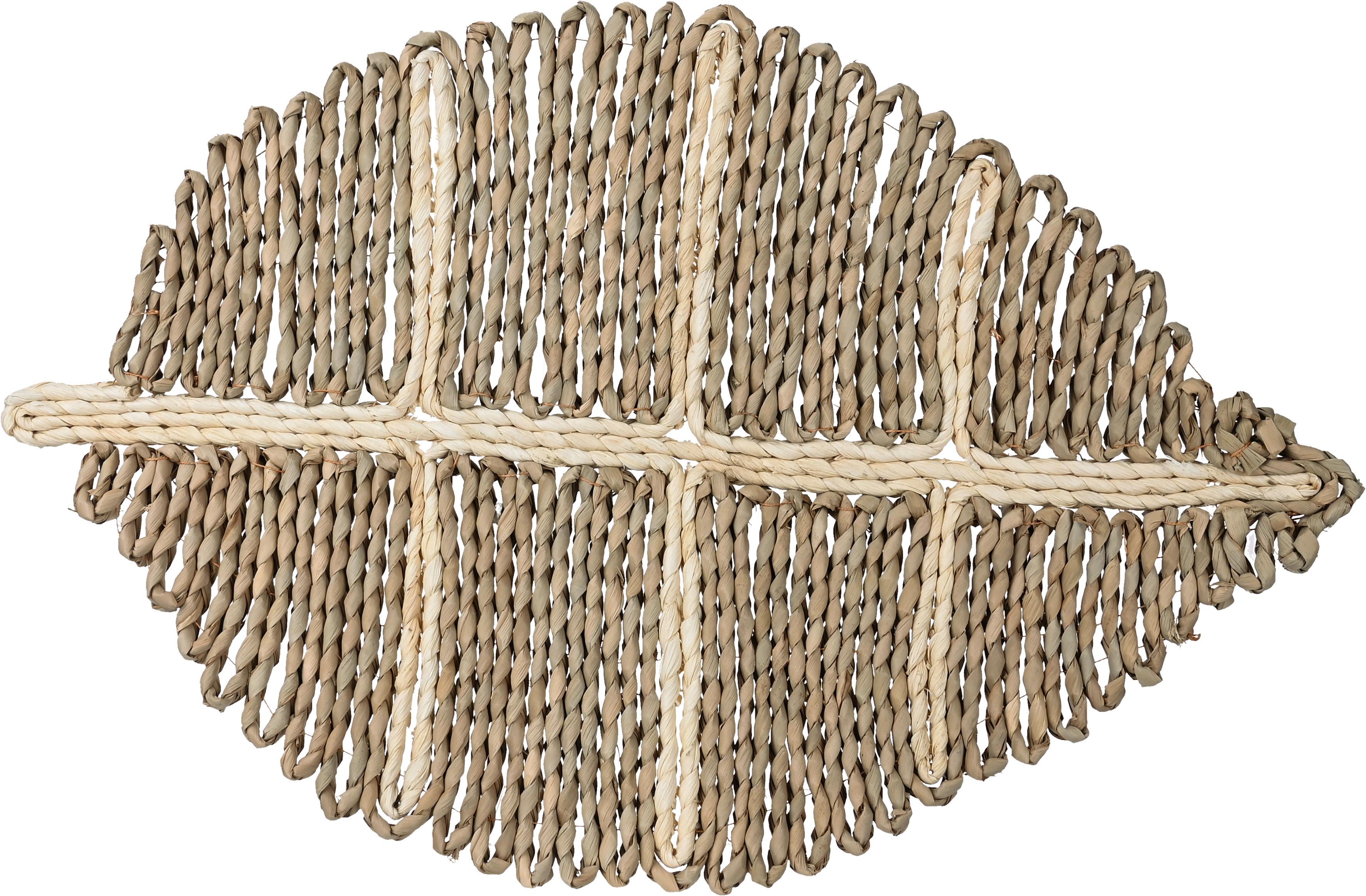 Poslužavnik Dekorativni Leaf - prirodne boje, Moderno, prirodni materijali (50/1,5/33cm) - Mömax