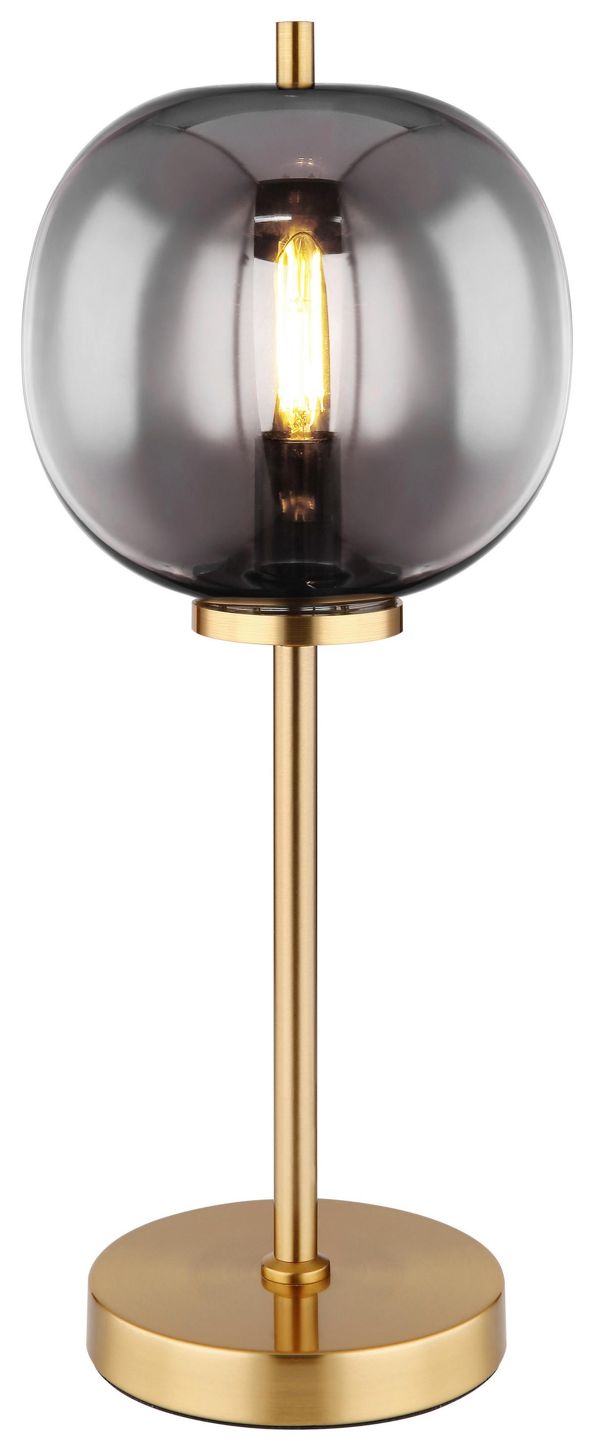 Svjetiljka Stolna 15345tmm Blacky I - boje mjeda, Design, staklo/metal (18,5/45cm) - Globo