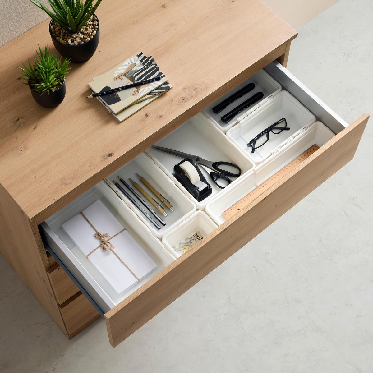 Schubladeneinteilung Vario S Weiß - Weiß, KONVENTIONELL, Kunststoff (12,5-17,5/9,5/6cm) - Mömax