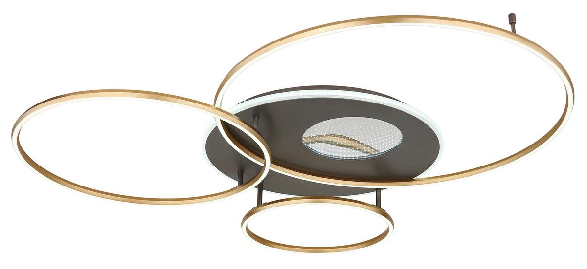 LAMPA SUFITOWA LED 48466-70 INVERTINA - antracytowy/opal, Design, tworzywo sztuczne/metal (126,4/105,3/13cm) - Globo