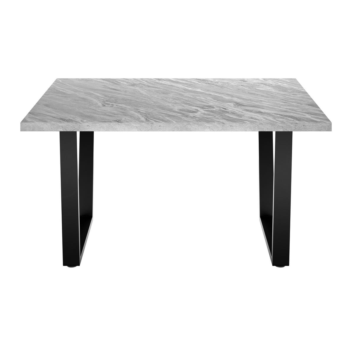 Jedilna Miza Melbourne, Siva, 140x90 - siva/črna, Moderno, kovina/leseni material (140/75/90cm)