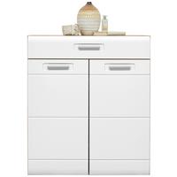 Comodă Auris - alb/culoare lemn stejar, Modern (85/99,6/37,1cm) - Modern Living