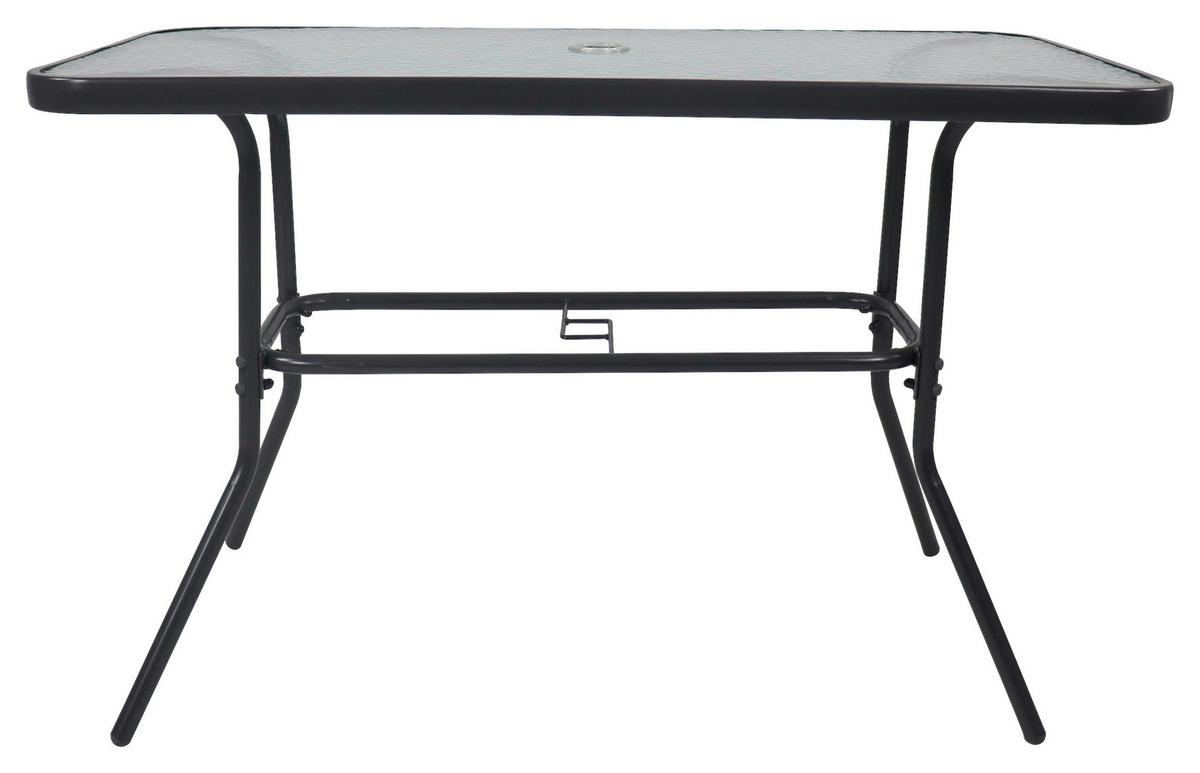 Vrtna Miza Gardenson, Antracit, 110x55 - antracit, Basics, kovina/steklo (110/55/70cm) - Gardenson