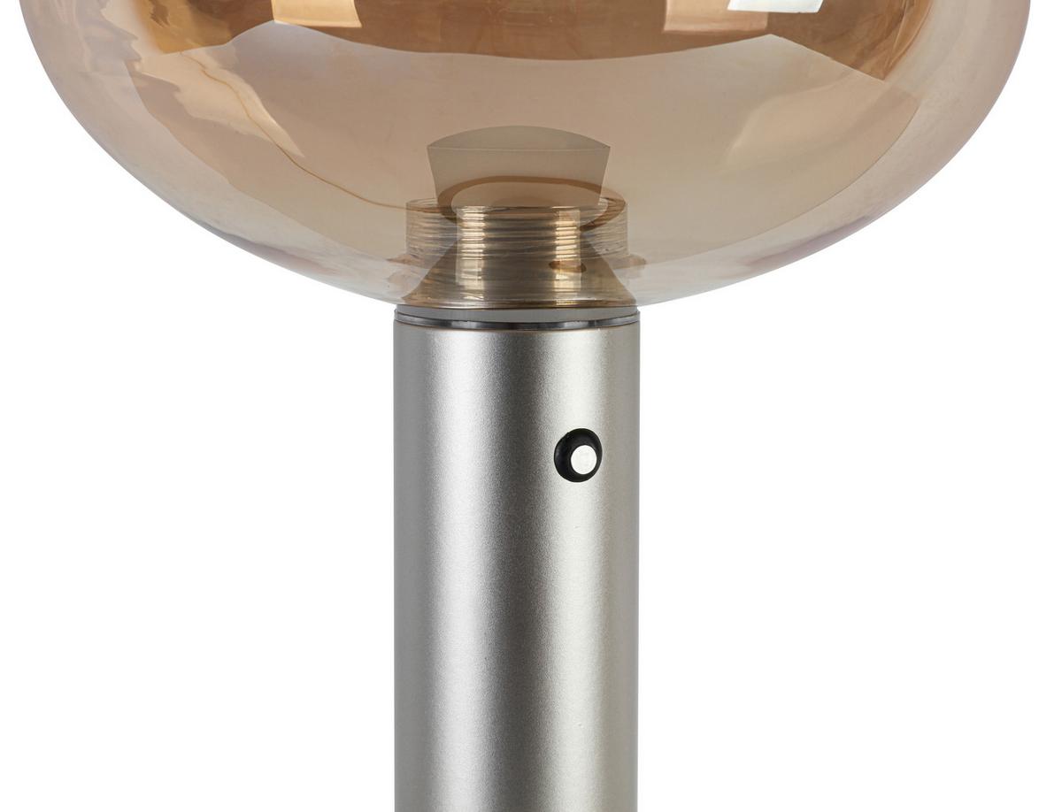 Tischleuchte Siop Bernsteinfarben max. 5 Watt - Champagner/Bernsteinfarben, MODERN, Glas/Kunststoff (20/20/38,5cm)