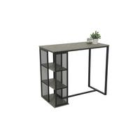 BARTISCH KLARA BT - Schwarz/Grau, MODERN, Holzwerkstoff/Metall (120/102,5/60cm) - P & B