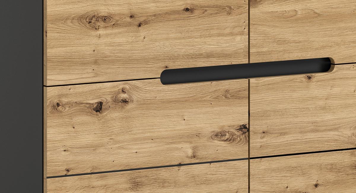 Kommode Canu ca. 100x81 cm Eiche/Grau - KONVENTIONELL, Holzwerkstoff (100/81/40cm) - MID.YOU