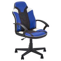 Gamingsessel Saturn ca. 57,5x 107,5x44 cm Blau/Weiß/Schwarz - Blau/Schwarz, MODERN, Textil (57,5/107,5/44cm) - X Rocker