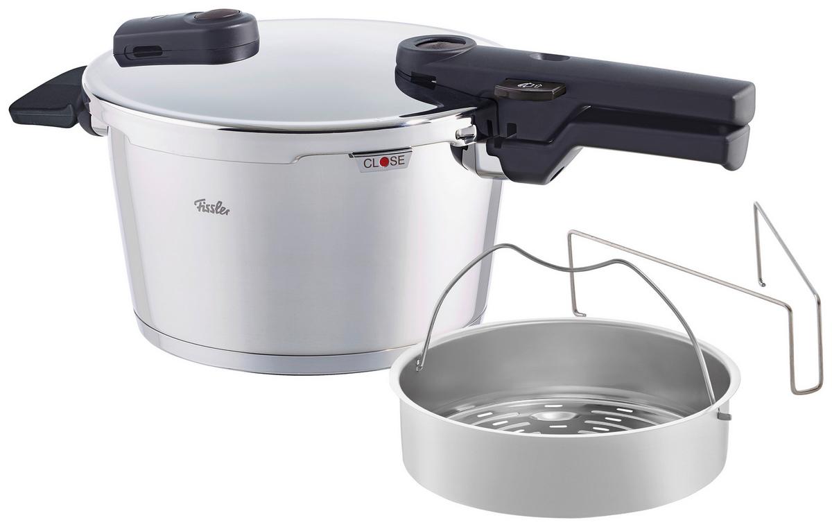 SZYBKOWAR 600-410-04-070/0 FISSLER - kolor srebrny, Basics, metal (22cm) - Fissler