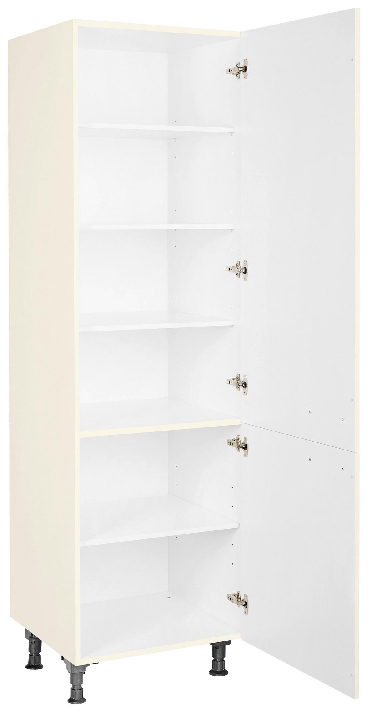 Geschirrschrank Touch Magnolie - Edelstahlfarben/Magnolie, MODERN, Holzwerkstoff/Metall (60/216,6/58cm) - Nobilia