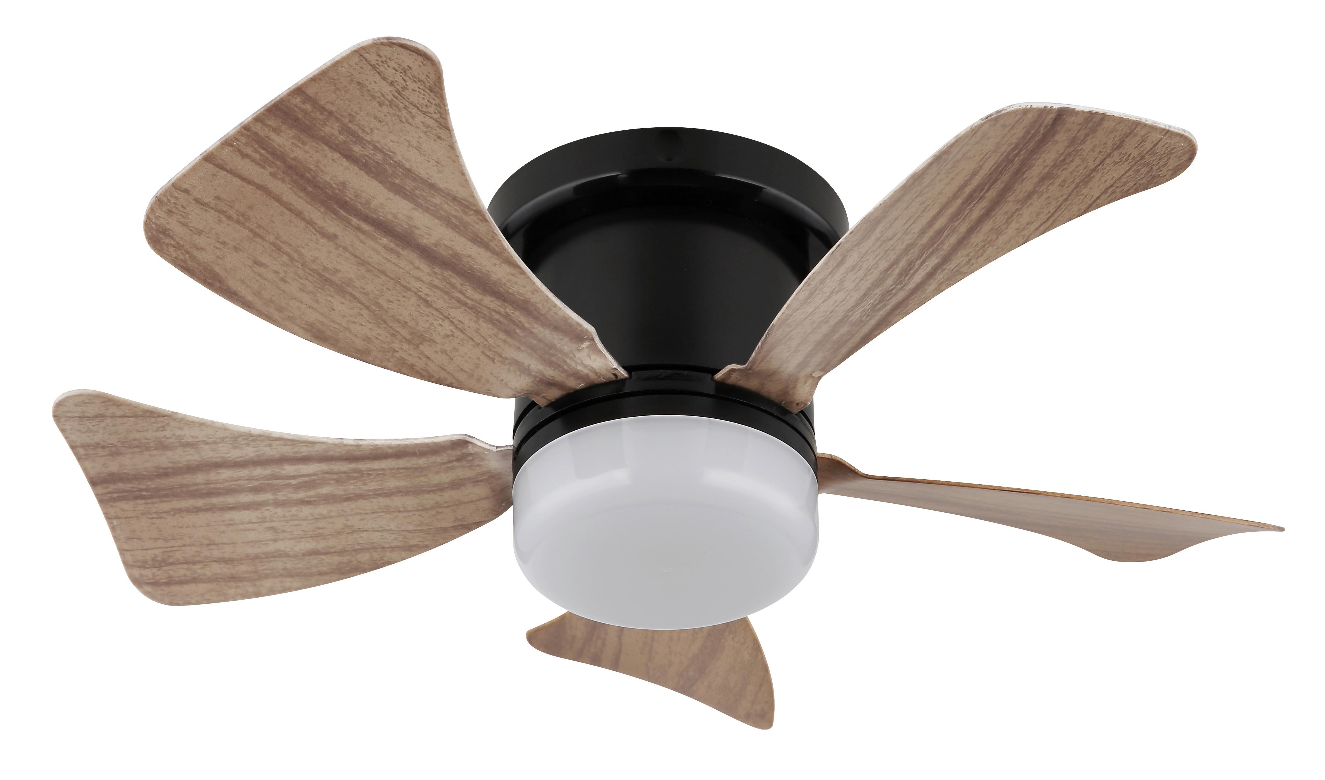 Deckenventilator 03609h Hines - Opal/Schwarz, Konventionell, Kunststoff/Metall (40,6/13cm) - Globo