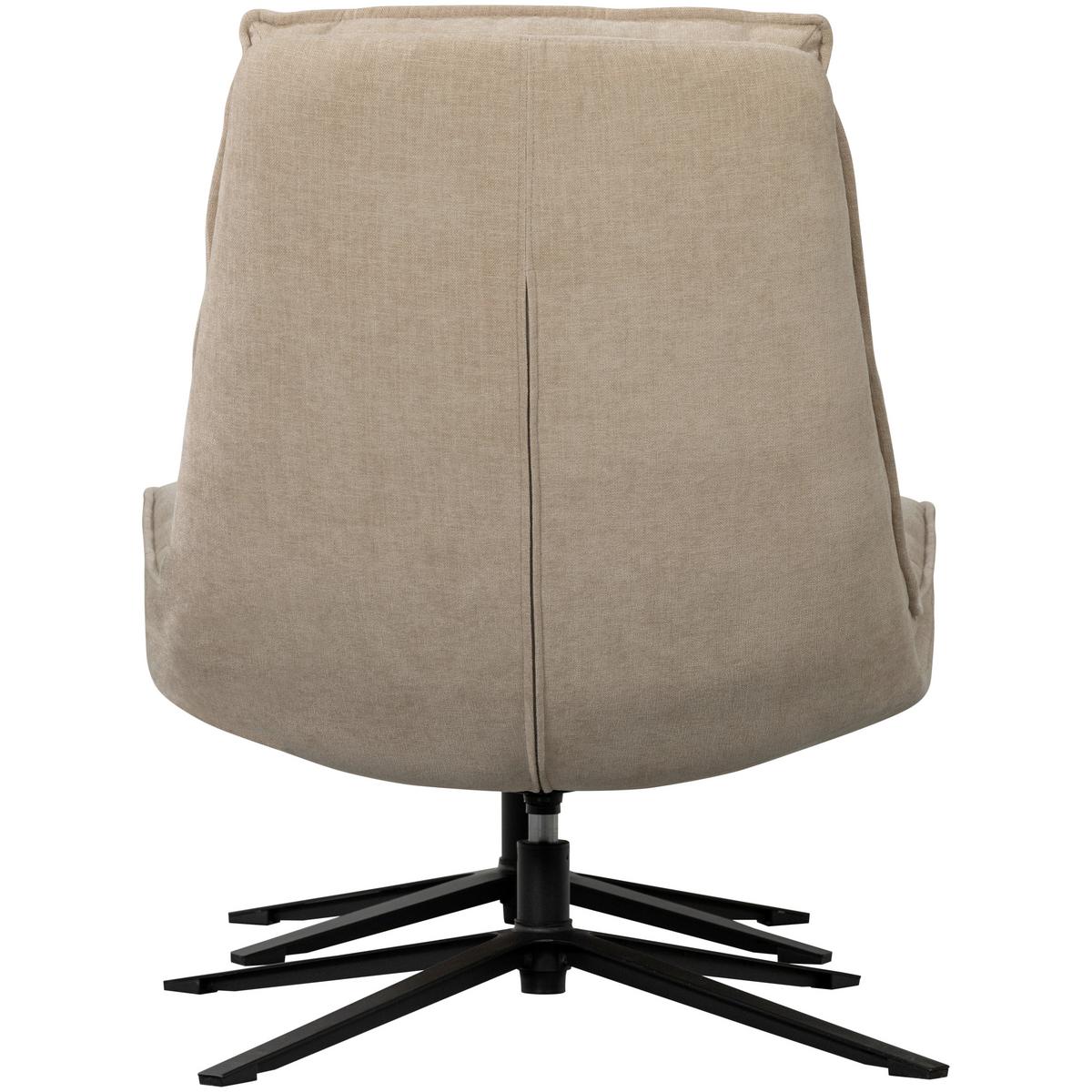 SESSELSET Kube Naturfarben B: 77cm - Schwarz/Naturfarben, Design, Textil/Metall (77/97/69cm) - Livetastic