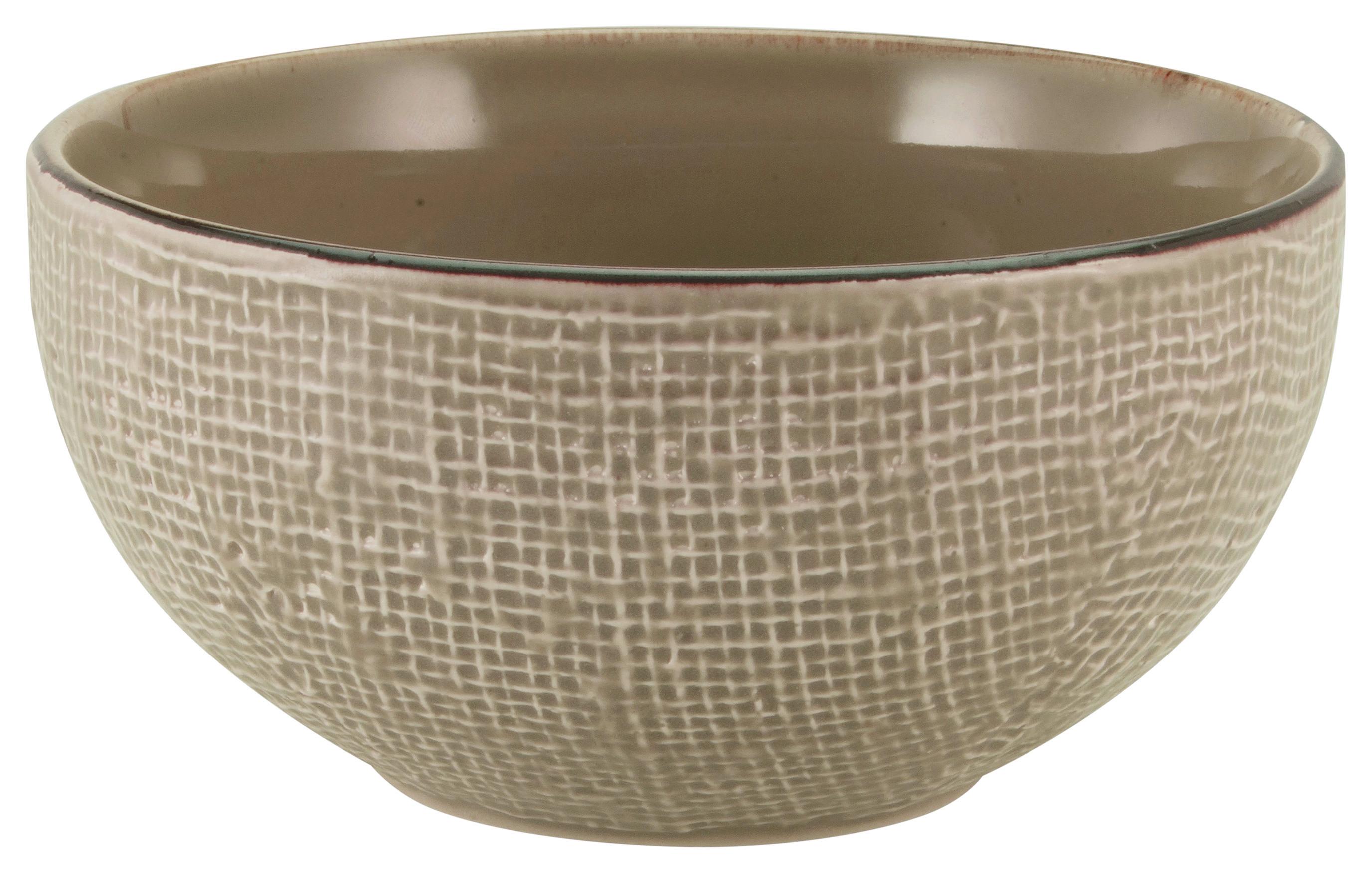 Tálka Canvas - taupe, kerámia (14/14/7cm) - Premium Living