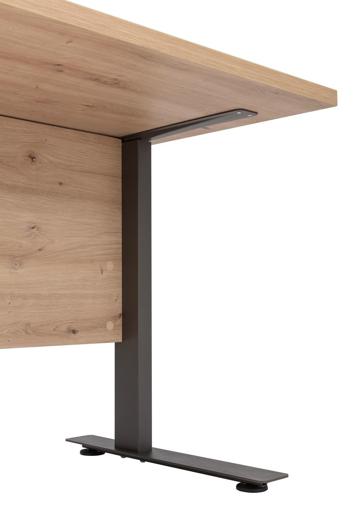 Radni Stol Pronto - antracit, Moderno, drvni materijal/metal (150/80/76cm) - Modern Living