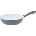 Wok Sonia mit Keramikbeschichtung - Weiß/Grau, MODERN, Keramik/Kunststoff (28cm)