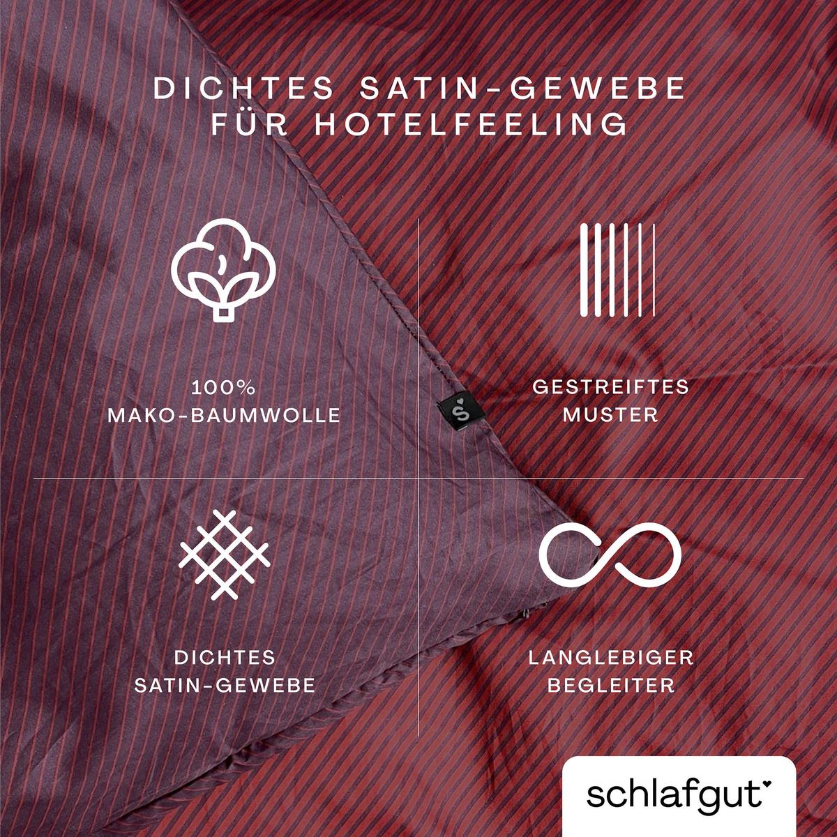 Kopfpolsterbezug Woven Satin Lila/Rot ca. 440x80cm - Lila/Rot, Basics, Textil (40/80cm) - Schlafgut