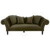Trosjed Cupido - maslinasto zelena/crna, Design, tekstil/drvo (242/91/104cm) - Mömax