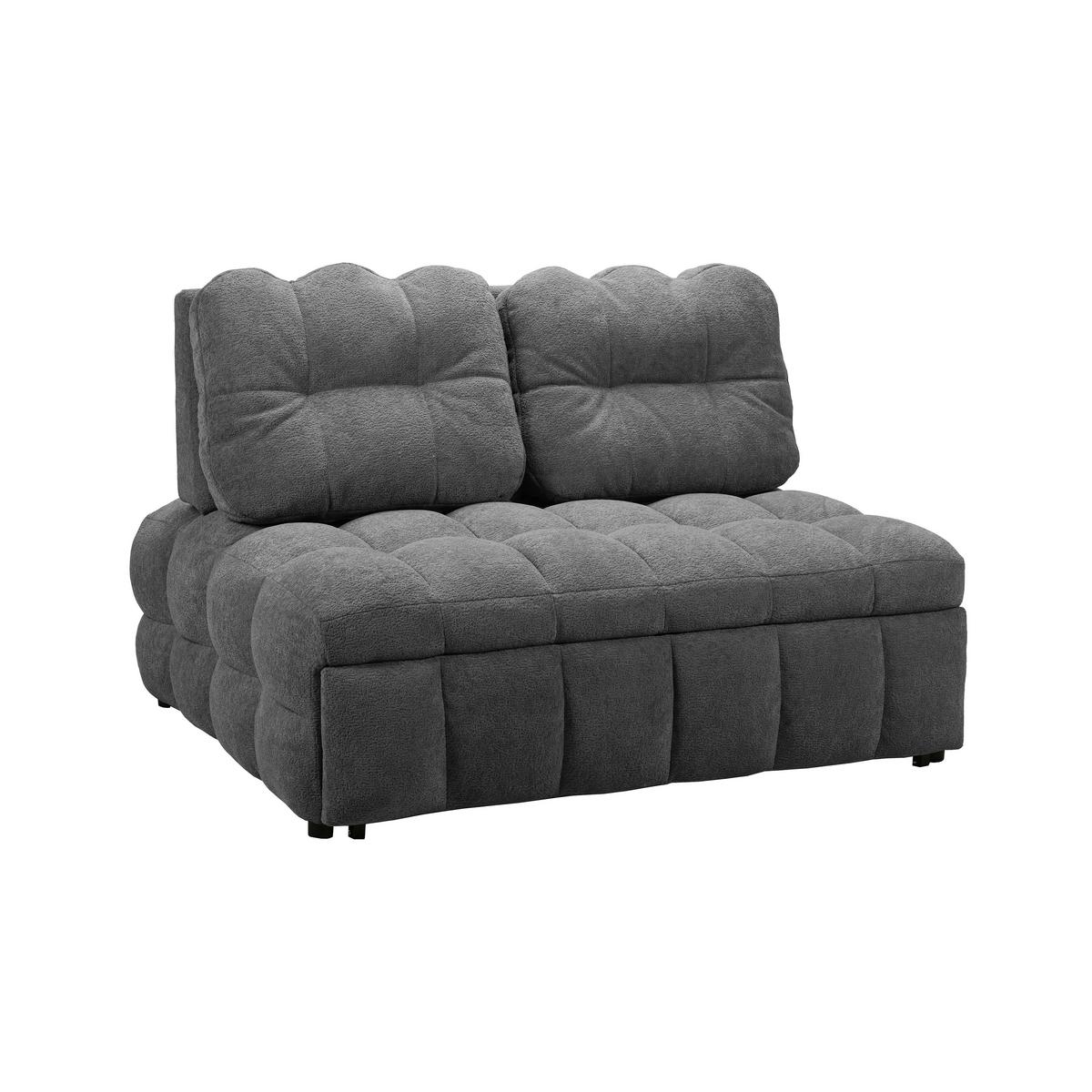 Schlafsofa Liara Webstoff Dunkelgrau - Dunkelgrau/Schwarz, MODERN, Holz/Textil (137/87/110cm) - Bessagi Home