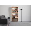 HYLLA TIMBER -EXKLUSIV- - svart/akaciefärgad, Natur, metall/trä (80/190/38cm) - Premium Living