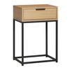 NOPTIERA ILVA - culoare lemn stejar/negru, Konventionell, metal/material pe bază de lemn (40/60/28cm) - Mömax