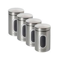 Set Posod Za Shranjevanje Echtwerk, 4 Kos - barve nerjavečega jekla/srebrne barve, Basics, kovina (11/17,5cm) - Echtwerk
