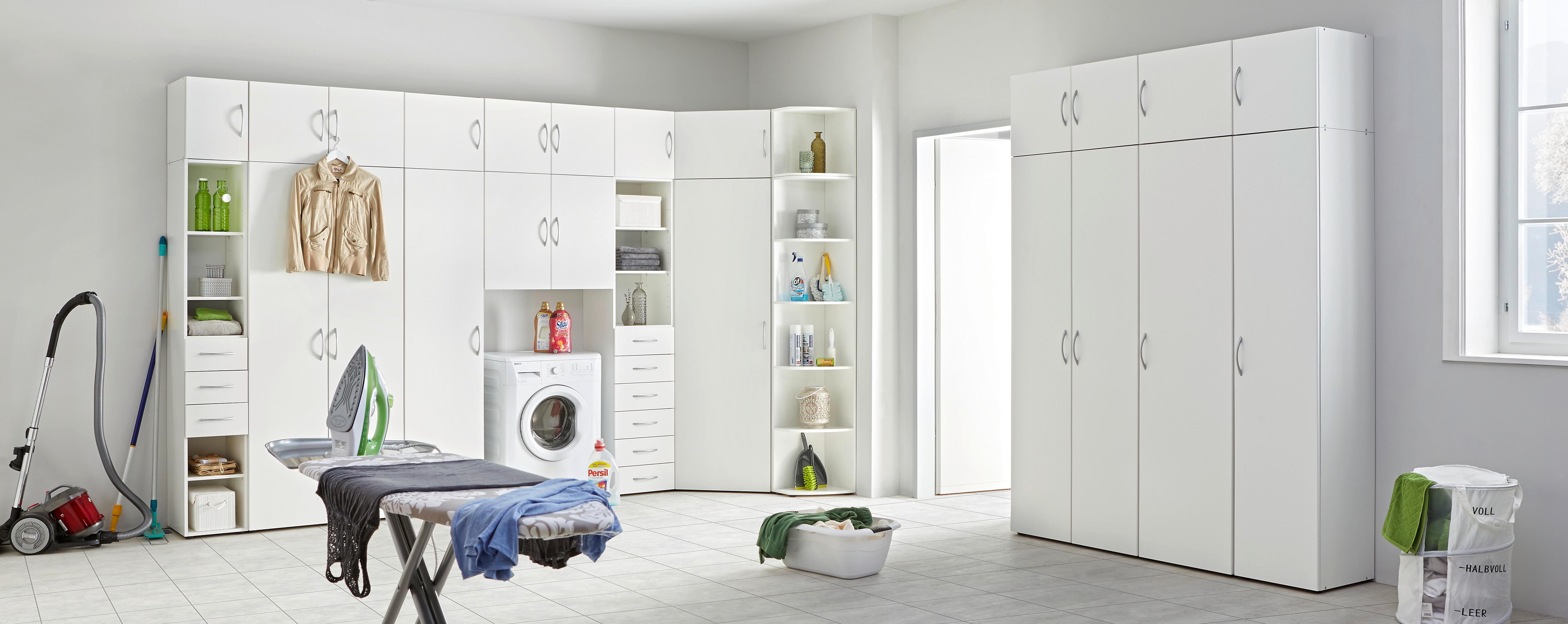 Dulap pe colț MRK - alb, Konventionell, material pe bază de lemn (80/185/80cm) - Modern Living