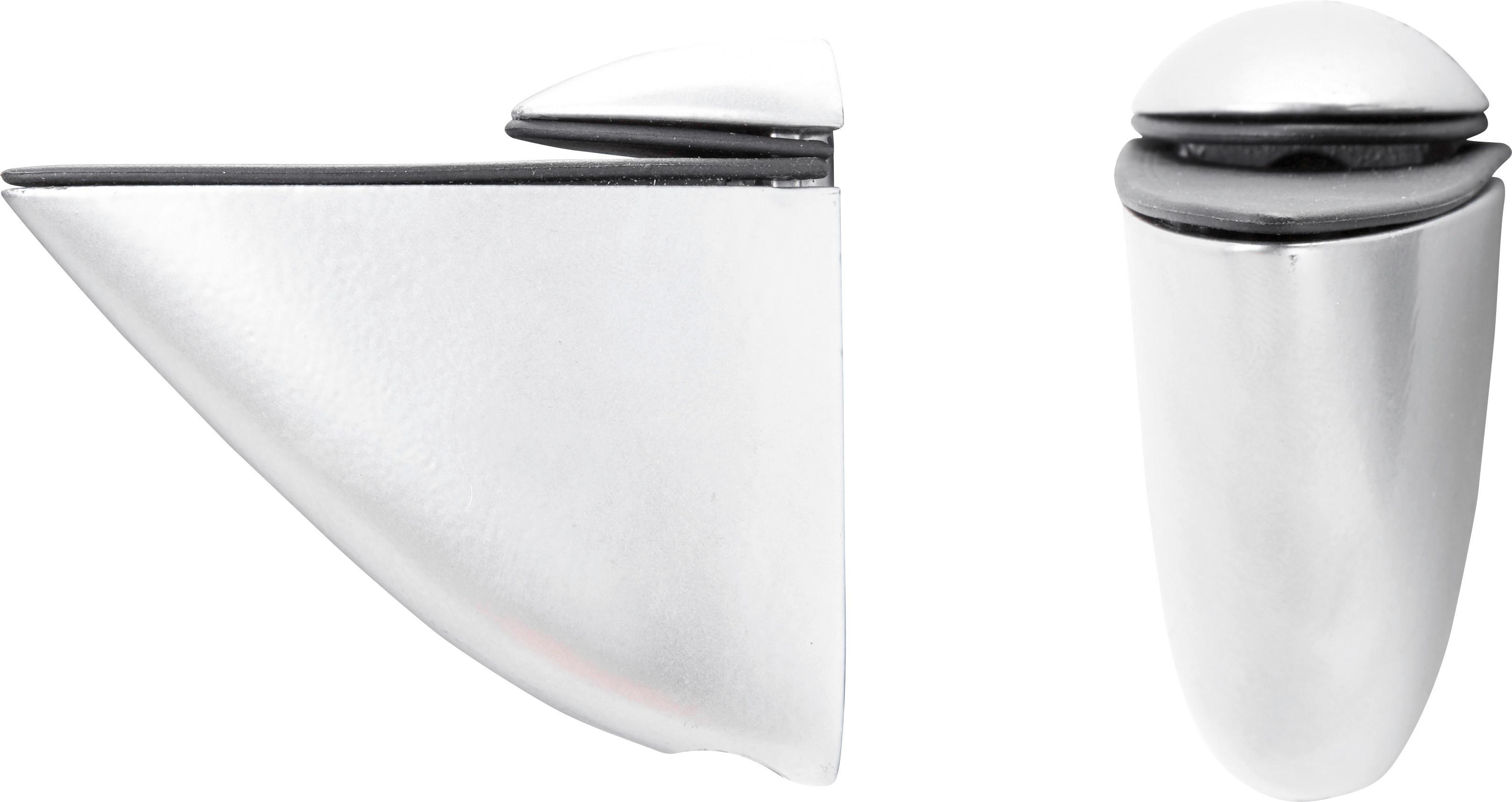 Stenski Nosilec X-tra 2, Srebrna - barve aluminija, Basics, kovina/umetna masa (7,6/5,5cm) - Homezone