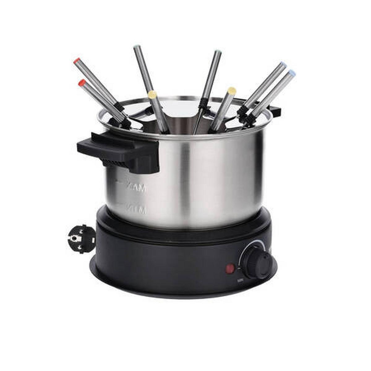 ZESTAW DO FONDUE FO 2470 - czarny, Basics, tworzywo sztuczne/metal (30/23,5/25,5cm) - Severin
