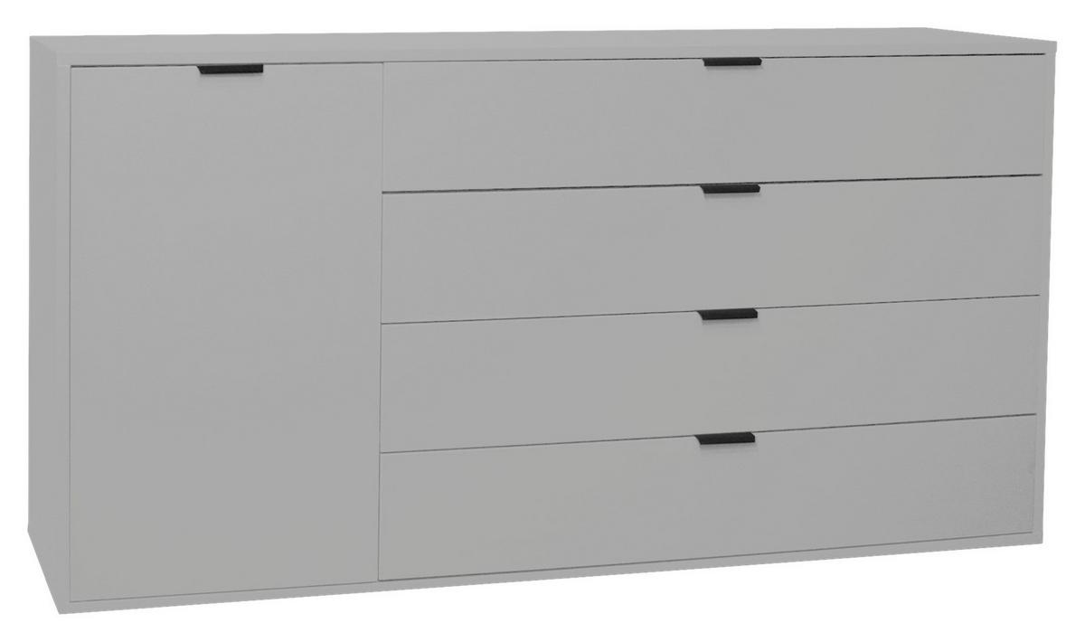 Comodă cu uși BOUNTY - gri, Modern (168/87/45cm) - Premium Living
