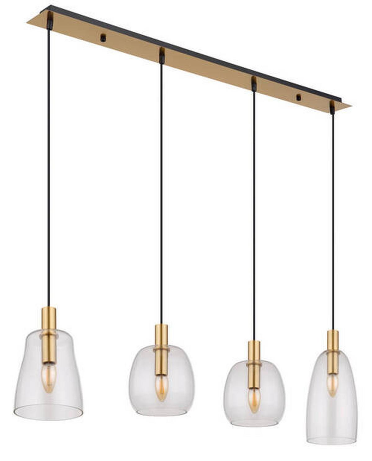 Svjetiljka Viseća 15789-4hm - boje mjeda, Konvencionalno, staklo/metal (107/16/120cm) - Globo
