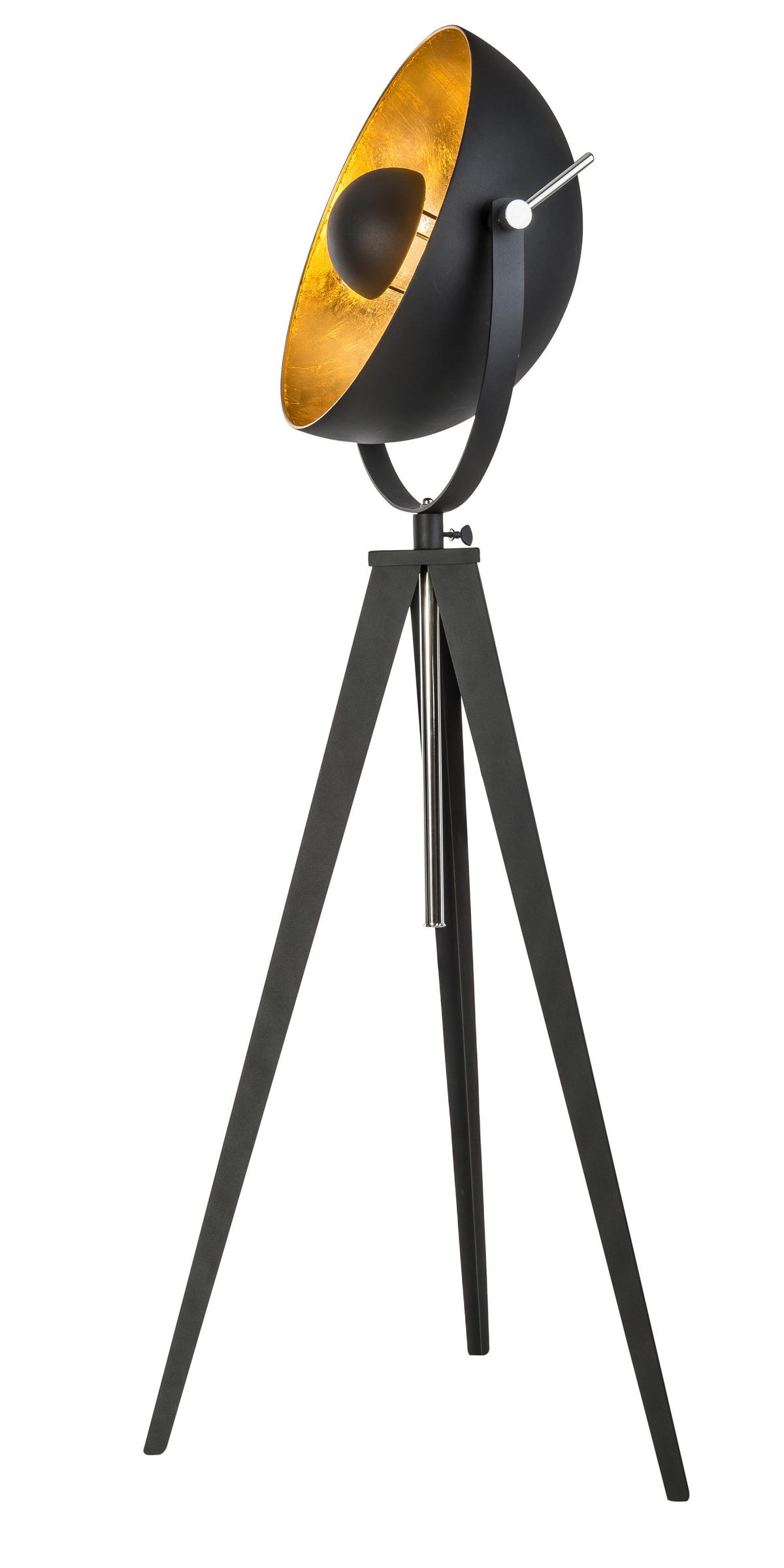 LAMPA STOJĄCA 40150145X BOWY - czarny/kolor złoty, Design, metal (63,5/168cm)